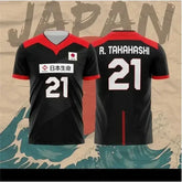 Japan National Volleyball Team Yuji Nishida No.1 Jersey Men Women Breathable Quick Dry Sports T-Shirt SHOPEZRA L.L.C.