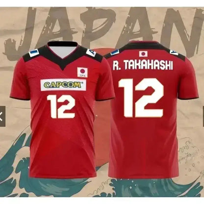 Japan National Volleyball Team Yuji Nishida No.1 Jersey Men Women Breathable Quick Dry Sports T-Shirt by Dropshipman