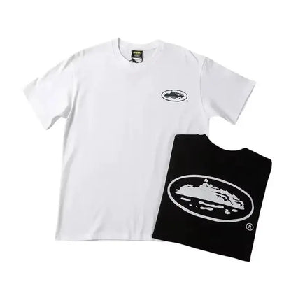 2026 Summer New Small Boat Printed Short Sleeve T-shirt Loose Round Neck Breathable Half Sleeve Casual Fashion Trend Brand by Dropshipman
