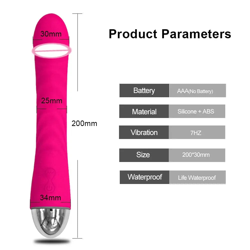 Red 10-mode real dildo vibrator for women, soft silicone stimulator for vagina and clitoris, adult sex massager from SHOPEZRA L.L.C.