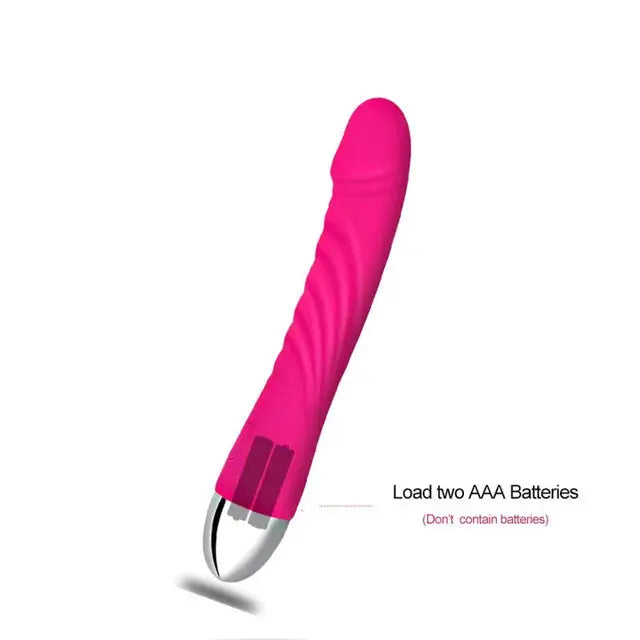 Red 10-mode real dildo vibrator for women, soft silicone stimulator for vagina and clitoris, adult sex toy massager.
