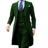 Royal Blue Long Tail Coat 3 Piece Gentleman Man Suit Smoking Da Sposo Moda Maschile Per Giacca Da Ballo Da Sposa Gilet Con SHOPEZRA L.L.C.