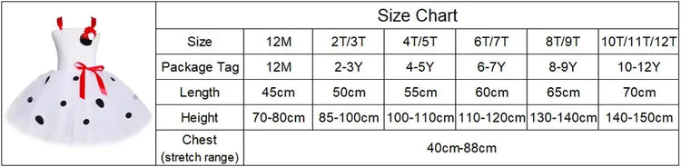 Dalmatian Costume Kids Cute Flowers Spotted Dog Tutu Dress Toddler Girls Halloween Festival Party Animal Puppy Dress Up Outfits SHOPEZRA L.L.C.
