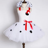 Dalmatian Costume Kids Cute Flowers Spotted Dog Tutu Dress Toddler Girls Halloween Festival Party Animal Puppy Dress Up Outfits SHOPEZRA L.L.C.