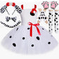 Dalmatian Costume Kids Cute Flowers Spotted Dog Tutu Dress Toddler Girls Halloween Festival Party Animal Puppy Dress Up Outfits SHOPEZRA L.L.C.
