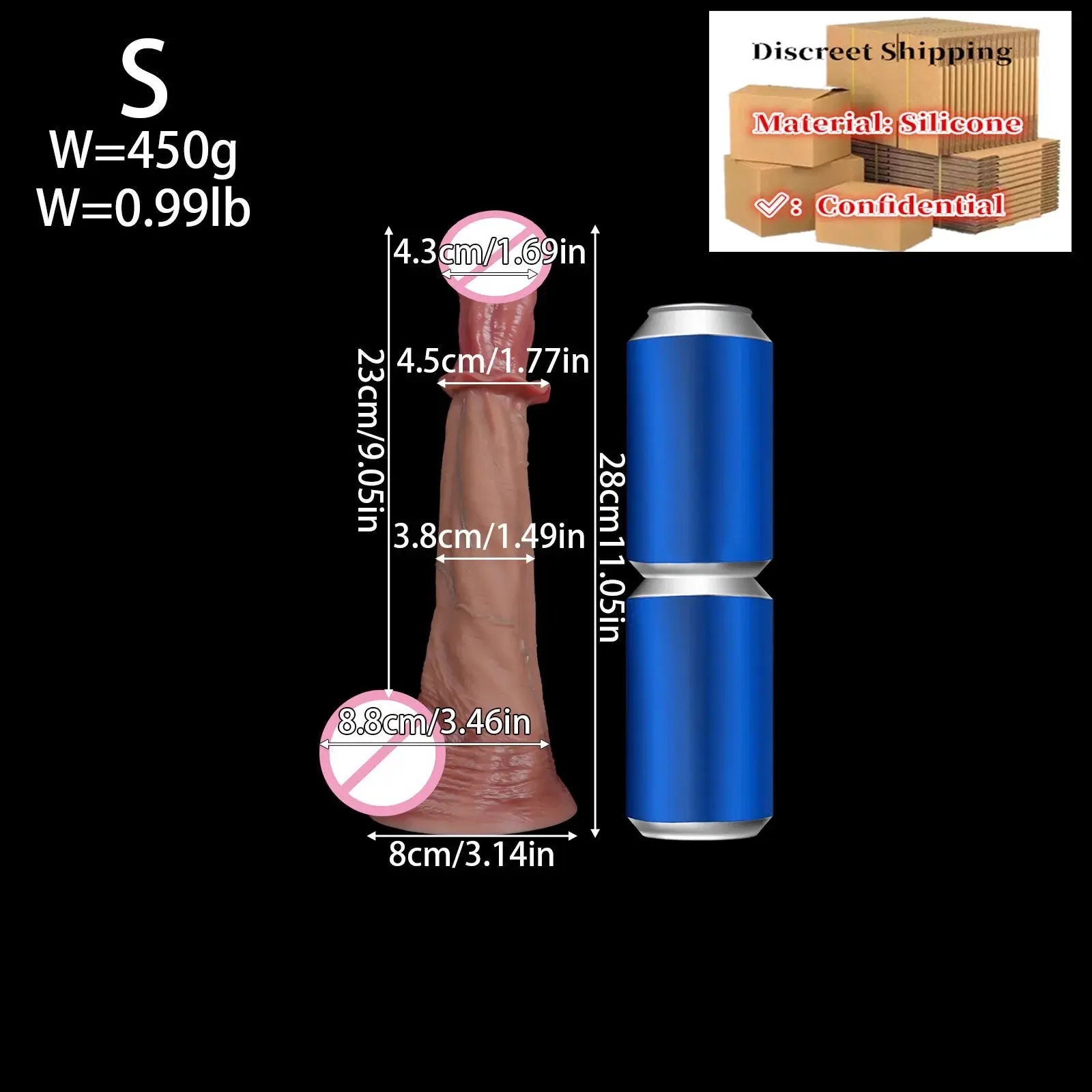 Realistic 54cm long horse-shaped silicone dildo with large animal penis design, soft texture, for adult anal and sex toy use.