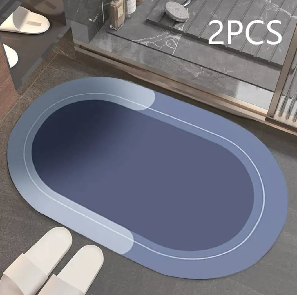Modern diatom ooze bathroom floor mat by SHOPEZRA L.L.C., 80x120cm, features a sleek, absorbent diatom surface for bathroom use.