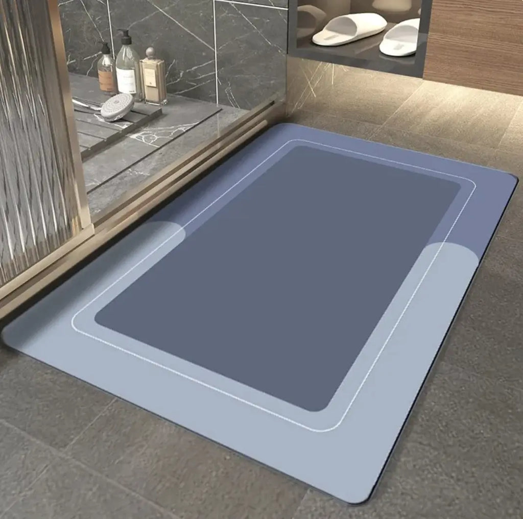 Modern diatom ooze bathroom floor mat by SHOPEZRA L.L.C., 80x120cm, features a sleek, absorbent design for bathroom comfort.