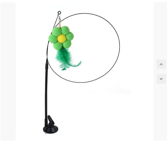 Cat Sucker Teaser Toy by SHOPEZRA L.L.C., featuring a single stem flower design for playful feline entertainment.