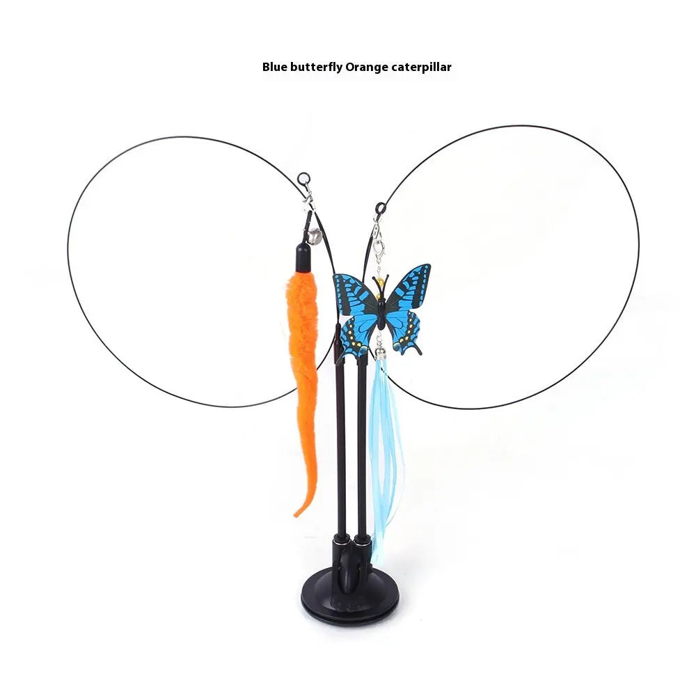 SHOPEZRA L.L.C. Cat Sucker Teaser Toy with a single stem flower design for playful feline entertainment