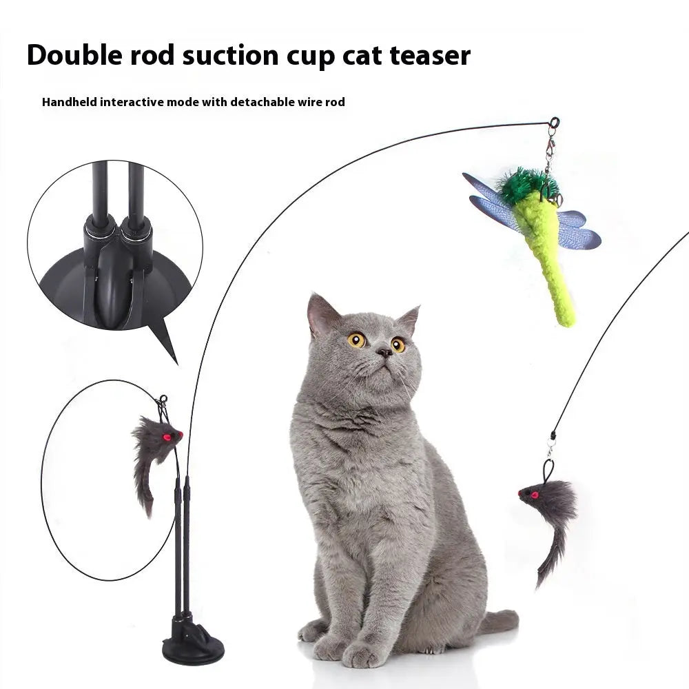 Cat Sucker Teaser Toy by SHOPEZRA L.L.C. featuring a single stem flower design, designed to entertain and engage cats.