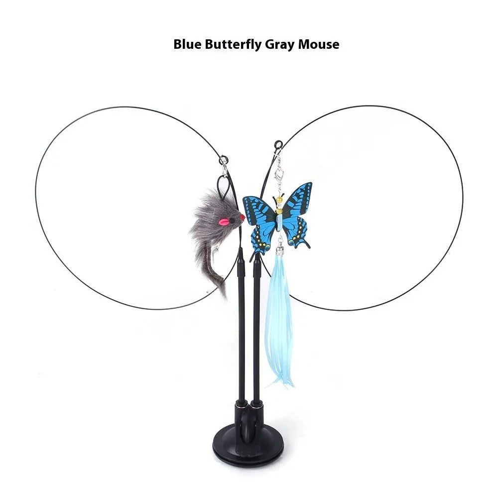 ShopeZra L.L.C. Cat Sucker Teaser Toy with a single stem flower design for playful feline entertainment.