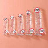 Mini clear silicone dildo by SHOPEZRA L.L.C., small, transparent, flexible adult toy with realistic design.