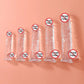 Mini clear silicone dildo by SHOPEZRA L.L.C., small, transparent, flexible adult toy with realistic design.