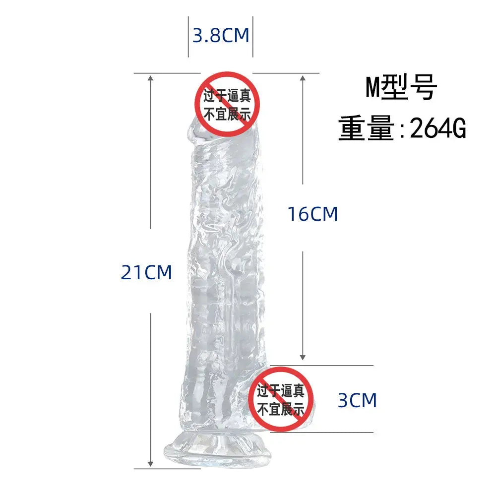 Mini clear silicone dildo from SHOPEZRA L.L.C. showcasing its compact, smooth, and flexible design for intimate use.