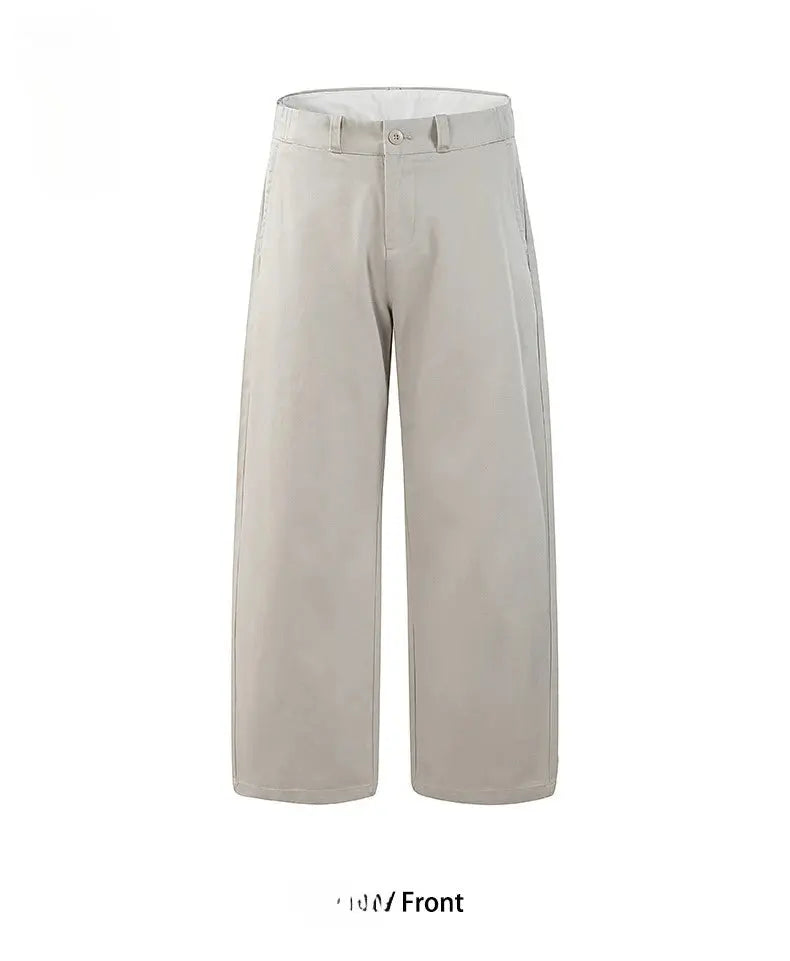 2026 Spring Summer New 100% Cotton Casual Straight Trousers for Men Clothing Soft Comfort Linen Male Pants LX6032 SHOPEZRA L.L.C.