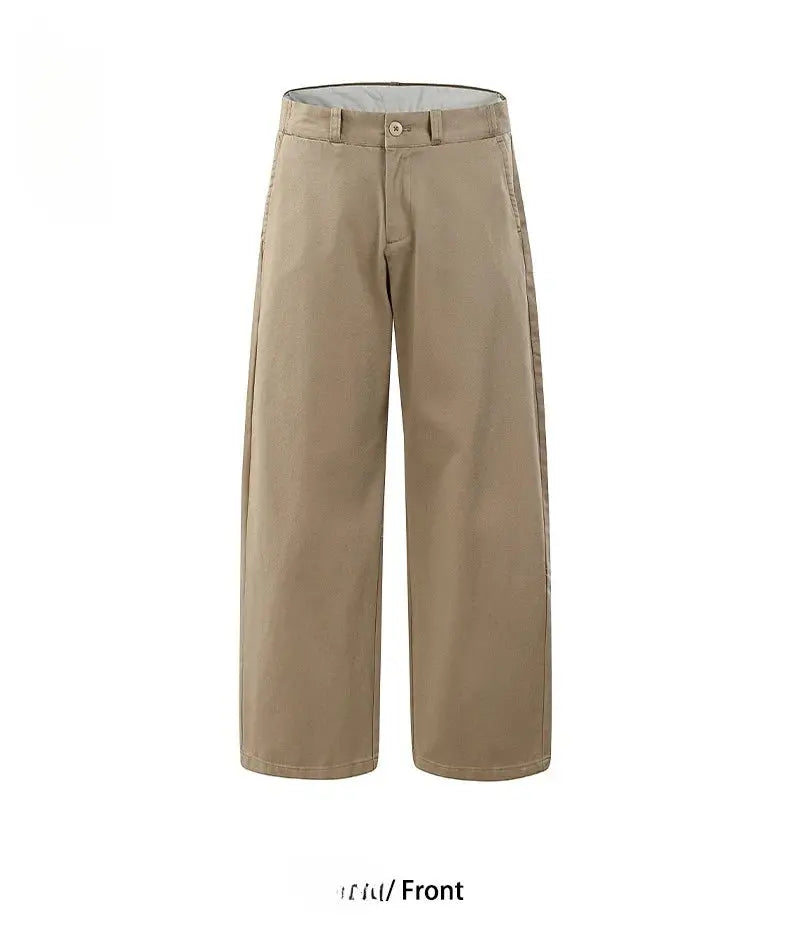 2026 Spring Summer New 100% Cotton Casual Straight Trousers for Men Clothing Soft Comfort Linen Male Pants LX6032 SHOPEZRA L.L.C.