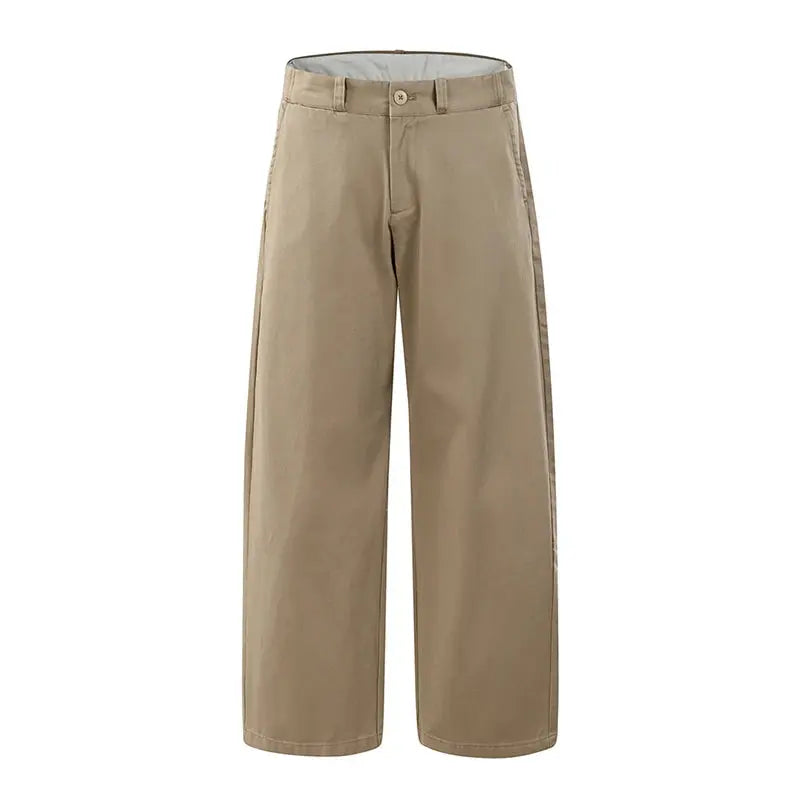 Male white cotton casual straight trousers for spring summer 2026, soft comfort linen pants from SHOPEZRA L.L.C.
