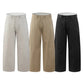 2026 Spring Summer New 100% Cotton Casual Straight Trousers for Men Clothing Soft Comfort Linen Male Pants LX6032 SHOPEZRA L.L.C.