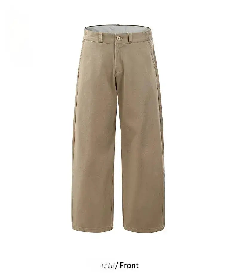 2026 Spring Summer New 100% Cotton Casual Straight Trousers for Men Clothing Soft Comfort Linen Male Pants LX6032 by Dropshipman