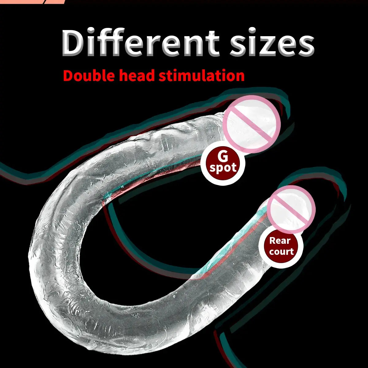 Realistic 45cm double-headed dildo from SHOPEZRA L.L.C., suitable for couples and adult play, featuring detailed design and flexible material.