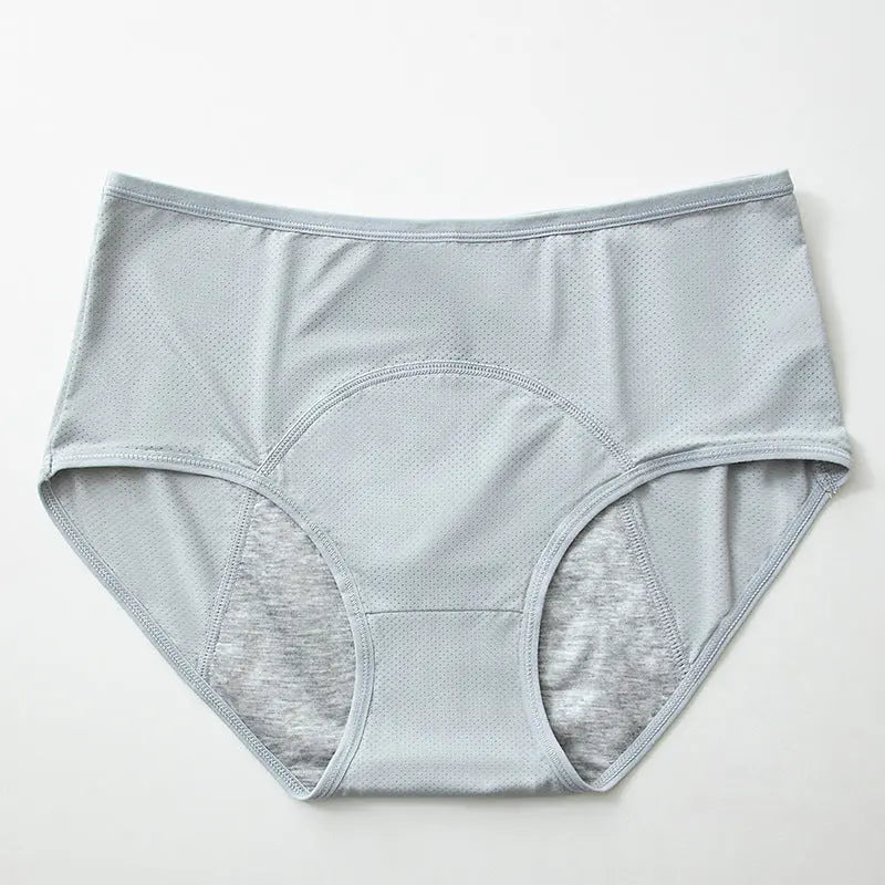 Plus-size leak-proof menstrual panties for women, SHOPEZRA L.L.C., skin color, 40-150kg, 5XL, sanitary underwear for menstrual period.