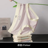 Ice Silk Seamless Underwear for Women 7A Antibacterial Cotton Inseam Summer Thin Mask Pants Nude Girl Mid-Waist Briefs SHOPEZRA L.L.C.
