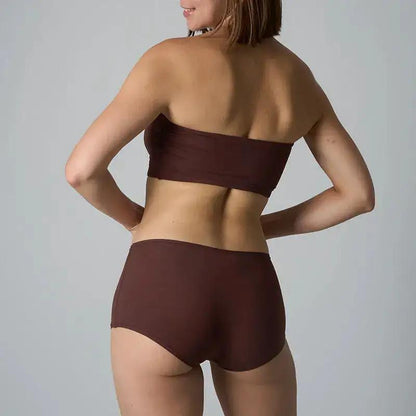 Underwear Set Tube Top Tube Top Strapless One-Piece Nylon Nude Seamless Bottoming Underwear for Women by Dropshipman