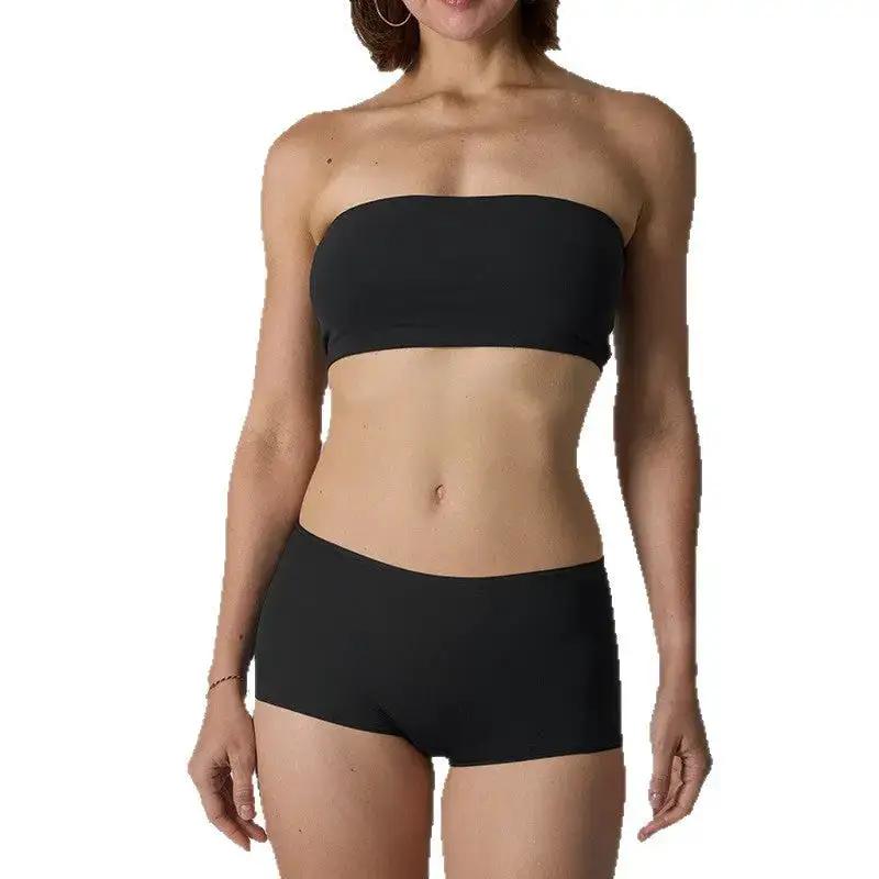 Underwear Set Tube Top Tube Top Strapless One-Piece Nylon Nude Seamless Bottoming Underwear for Women by Dropshipman