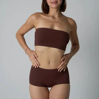 Underwear Set Tube Top Tube Top Strapless One-Piece Nylon Nude Seamless Bottoming Underwear for Women by Dropshipman