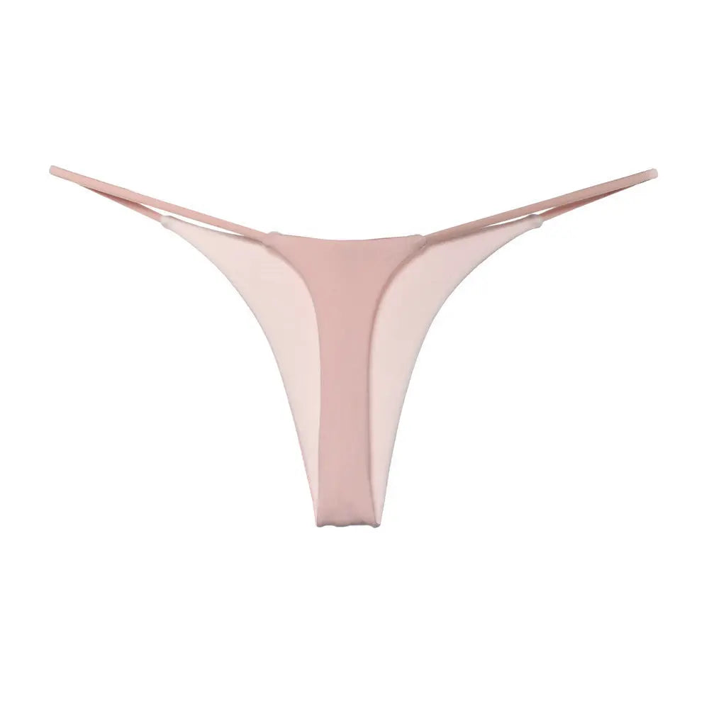 Women's skin-colored European and American sports fitness yoga T-pants, low waist bikini trunks by SHOPEZRA L.L.C.