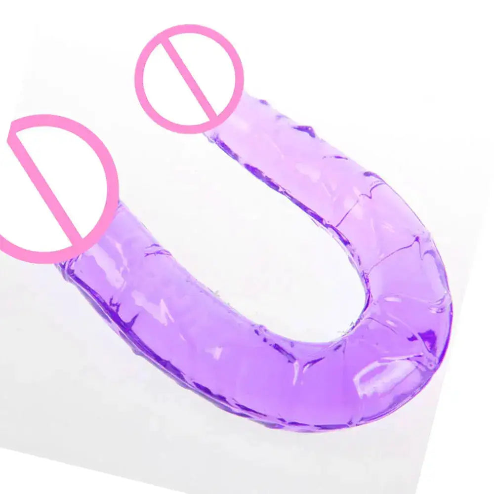 U Double Headed Realistic Dildo Ideal Adult Sex Toy for Women and Lesbians Stimulates Vagina Anus with Lifelike Texture Premium by Dropshipman