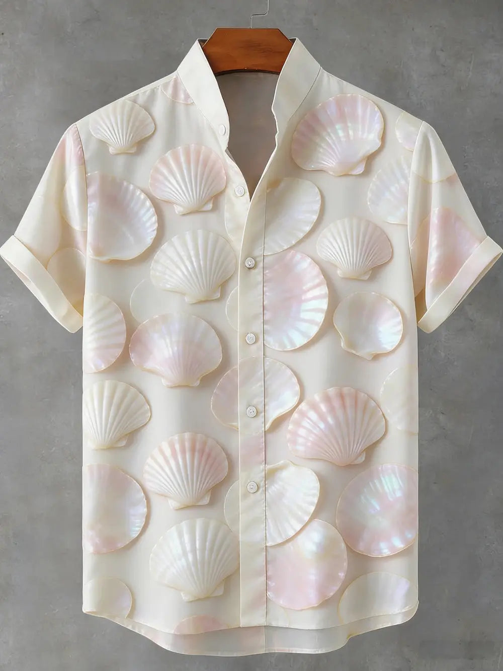 Men's sky blue summer linen short sleeve shirt with ocean octopus 3D print, perfect for Hawaiian vacations and outdoor fishing.
