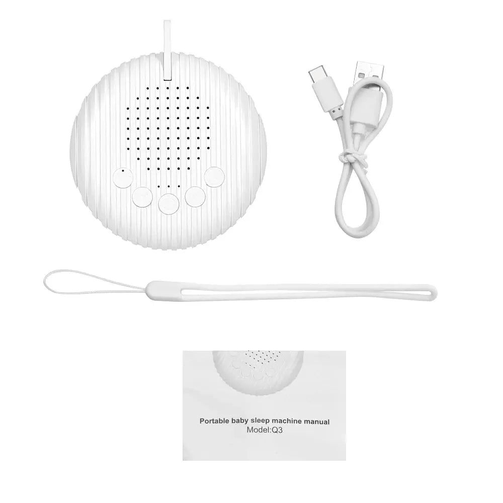 White Noise Sound Machine Portable Baby Sleep Machine 10 Soothing Sounds Volume Adjustable Built-in Rechargeable Battery USB SHOPEZRA L.L.C.