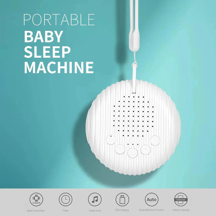 White Noise Sound Machine Portable Baby Sleep Machine 10 Soothing Sounds Volume Adjustable Built-in Rechargeable Battery USB SHOPEZRA L.L.C.