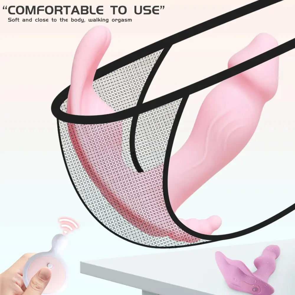 Wireless SHOPEZRA L.L.C. dildo vibrator with remote, designed for clitoral stimulation, featuring a sleek adult sex toy for women and couples.