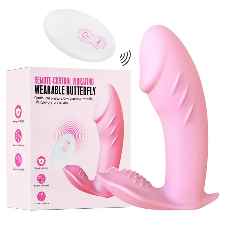 Wireless remote control dildo vibrator for women, featuring clitoral stimulation and sleek design from SHOPEZRA L.L.C.