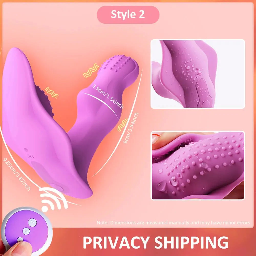 Wireless SHOPEZRA L.L.C. dildo vibrator for women, featuring remote control and clitoris stimulation, with adult intimate design.