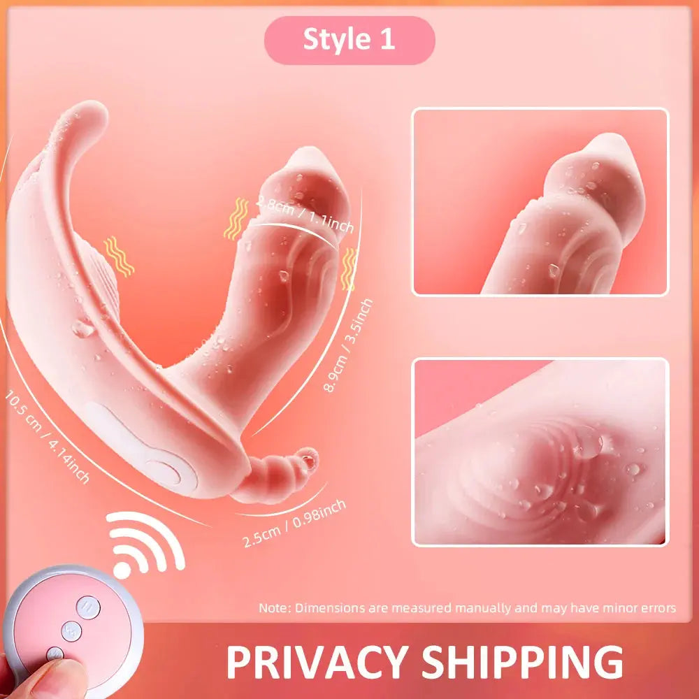 Wireless remote control dildo vibrator for women, featuring clitoris stimulation and sleek design by SHOPEZRA L.L.C.
