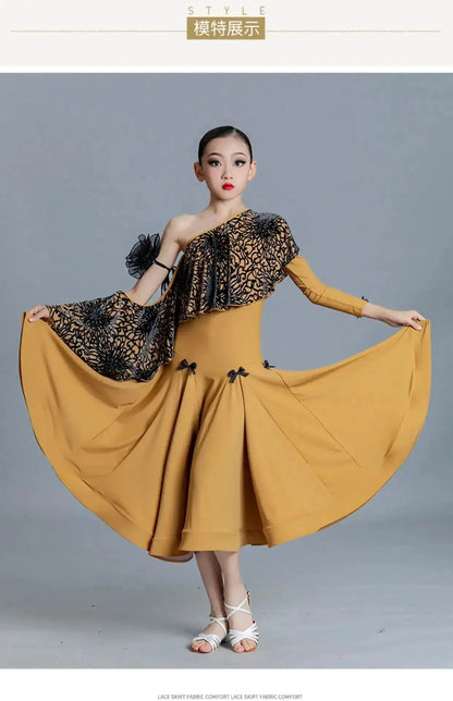 customized modern dance dress for performances children&