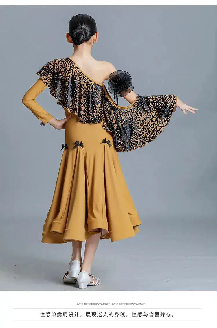customized modern dance dress for performances children&