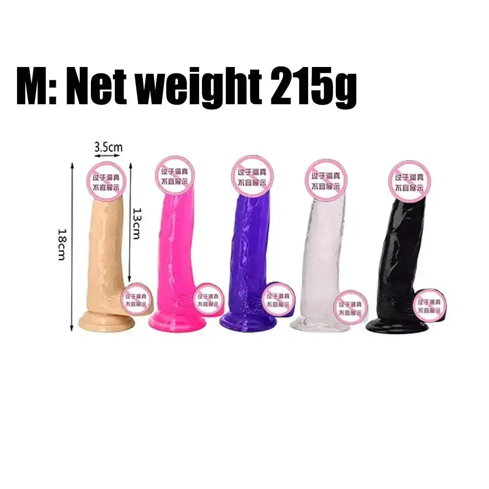 Soft Jelly Dildo Testis Realistic Anal Dildo Penis Suction Cup Male Dick Female Masturbation Fidget Toys Sex Toys for Woman by Dropshipman