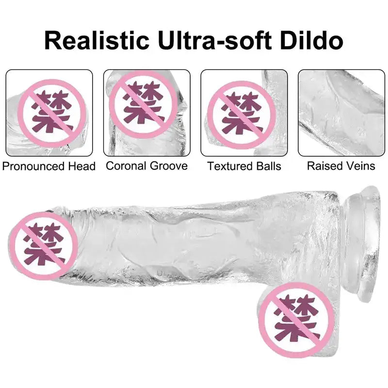 Realistic Dildo with Strong Suction Cup, Available in 5 Colors, Soft TPE Material, Perfect for Beginners and Advanced Users by Dropshipman