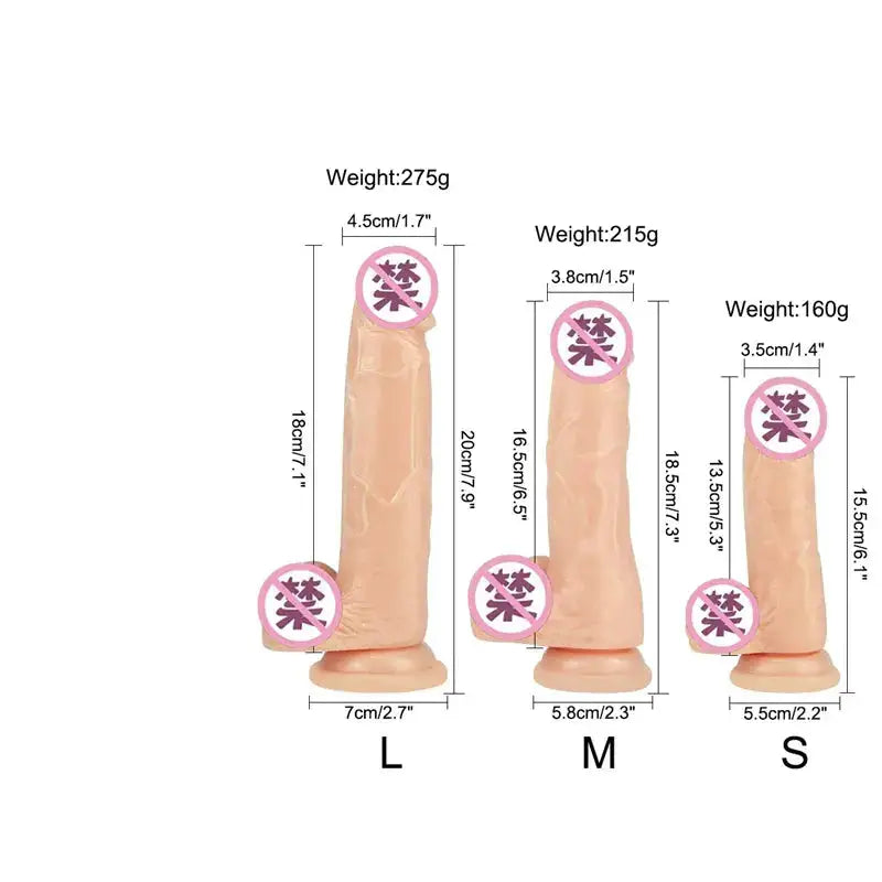 Realistic Dildo with Strong Suction Cup, Available in 5 Colors, Soft TPE Material, Perfect for Beginners and Advanced Users by Dropshipman