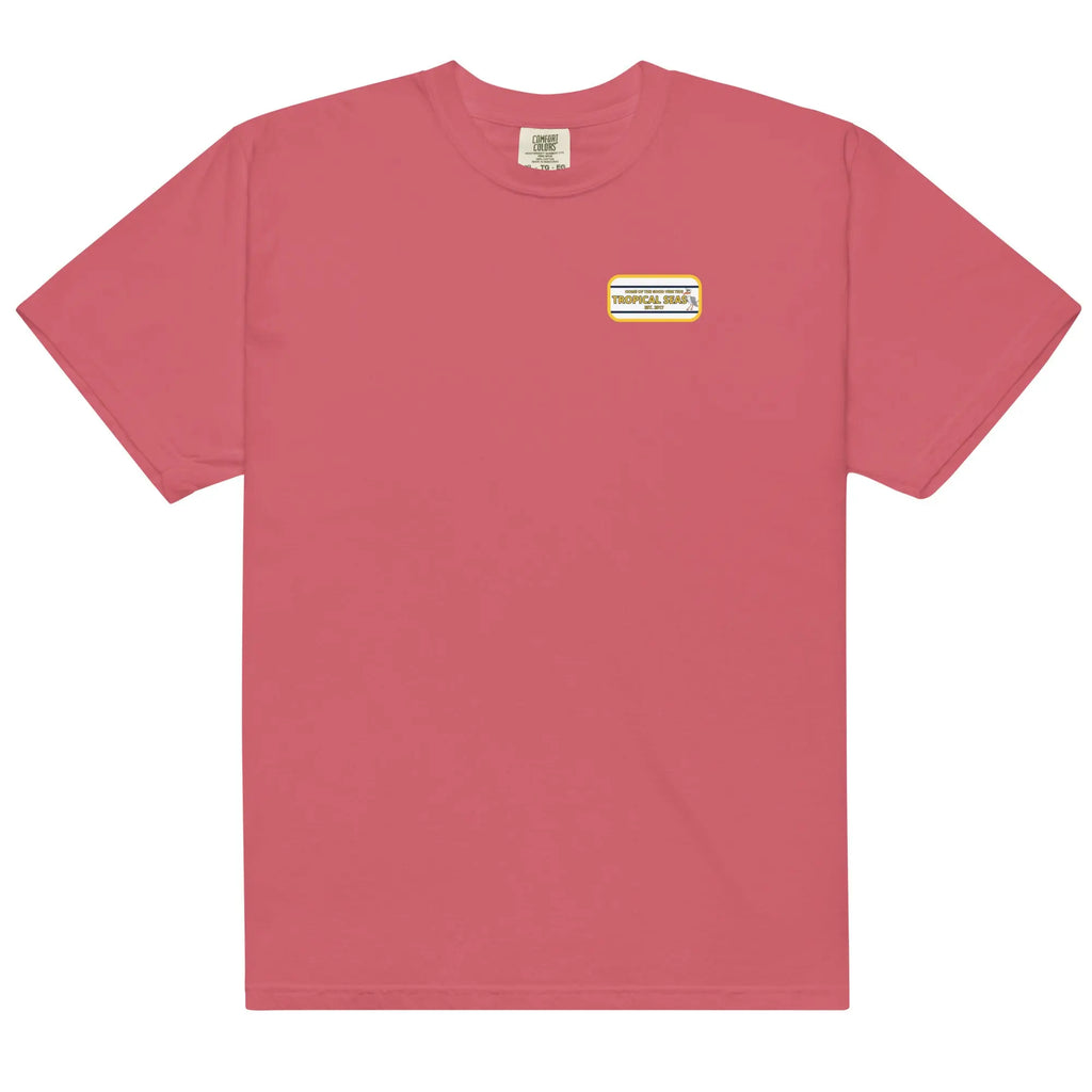 Men’s navy heavyweight T-shirt with high-flying sailor graphic from SHOPEZRA L.L.C.