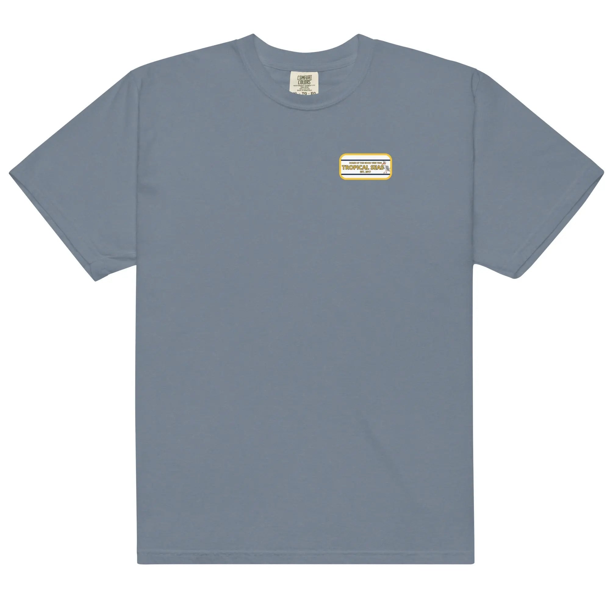 Men's navy heavyweight T-shirt with high-flying sailor graphic from SHOPEZRA L.L.C.
