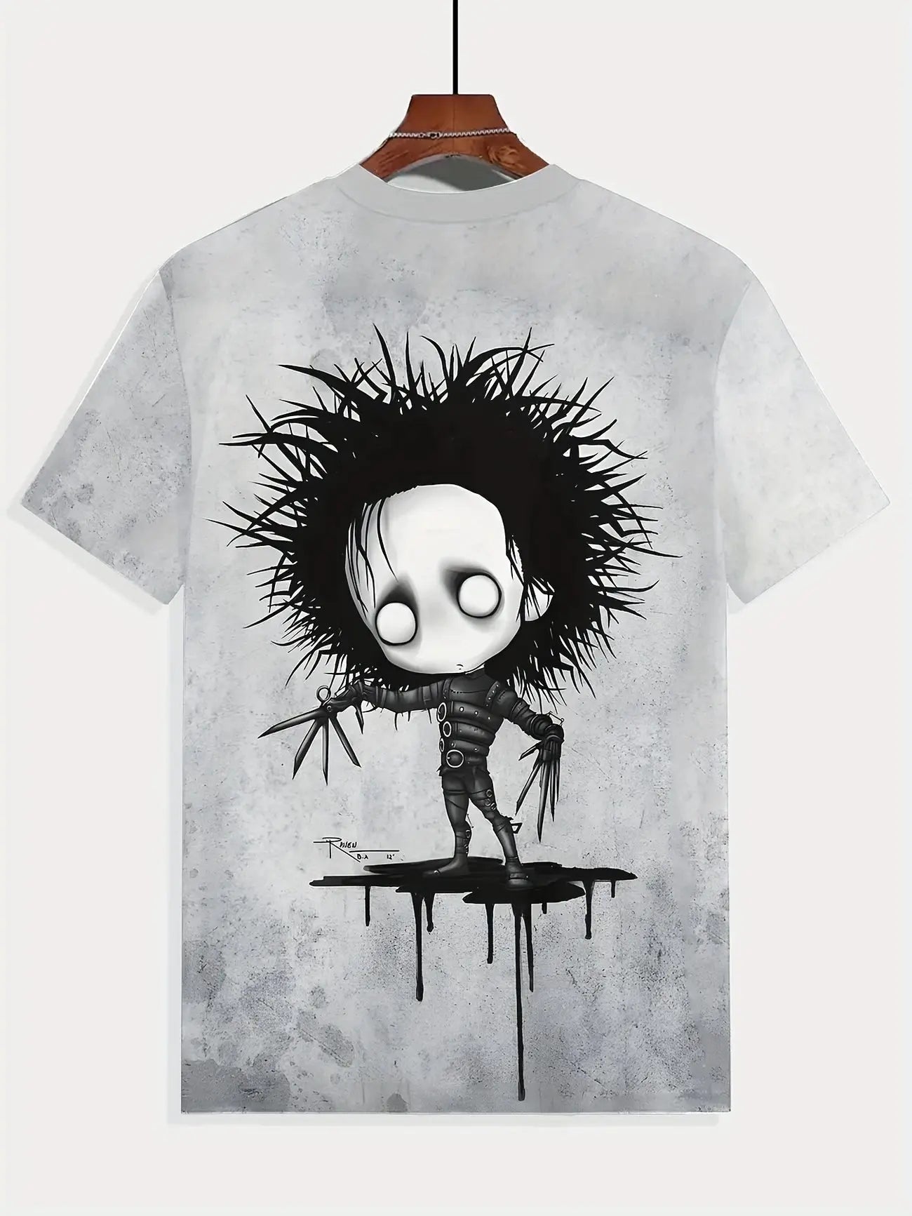 Men's summer T-shirt by SHOPEZRA L.L.C. with funny printed pattern, short sleeves, round neck, and abstract art design.