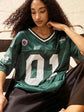 American Sports Fashion V-Neck T-Shirt Street Y2K Hip-Hop Jersey Women&