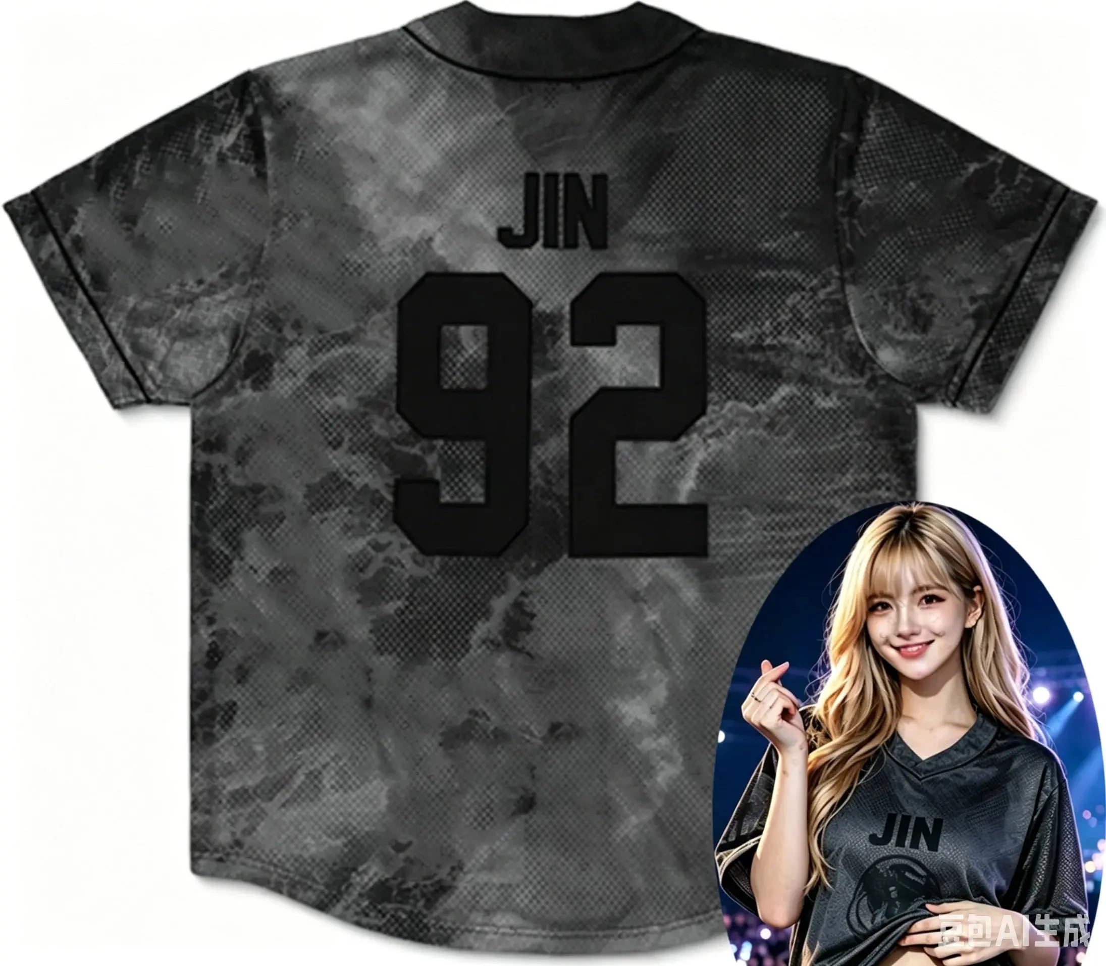 2026 KPOP V-neck T-shirt for men and women with personalized print, suitable for street dance, teen daily wear, and family matching.