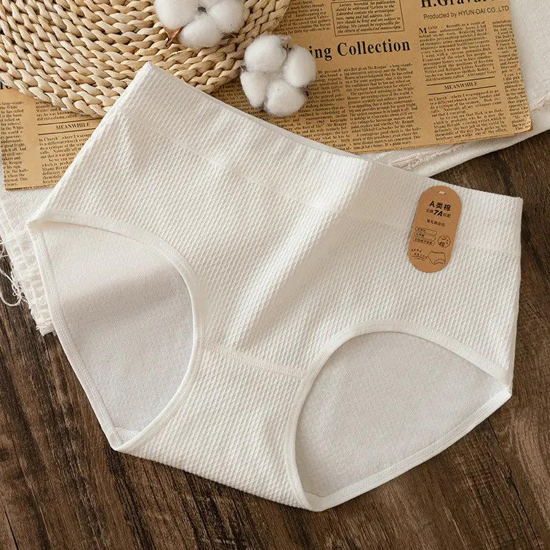 Women's all-cotton antibacterial underwear with breathable raw cotton crotch, featuring twist jacquard design by SHOPEZRA L.L.C.